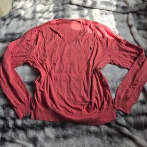 Polo Ralph Lauren Pima Cotton V‑Neck Sweater Red XXL 2XL